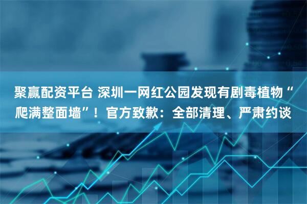聚赢配资平台 深圳一网红公园发现有剧毒植物“爬满整面墙”！官方致歉：全部清理、严肃约谈