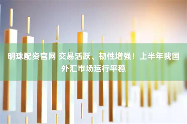 明珠配资官网 交易活跃、韧性增强!上半年我国外汇市场运行平稳
